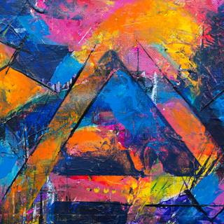 Blue graffiti wallpaper