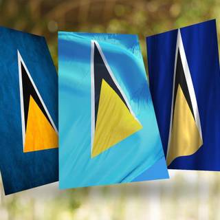 St Lucia flag wallpaper