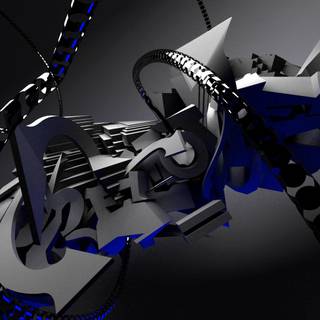 Blue graffiti wallpaper