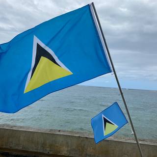 St Lucia flag wallpaper