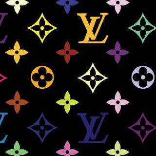 Pink LV computer wallpaper
