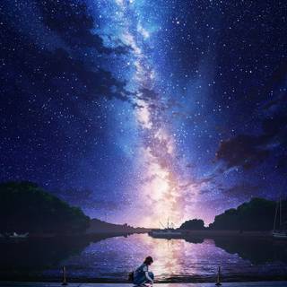 iPad anime night wallpaper