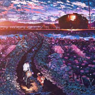 iPad anime night wallpaper