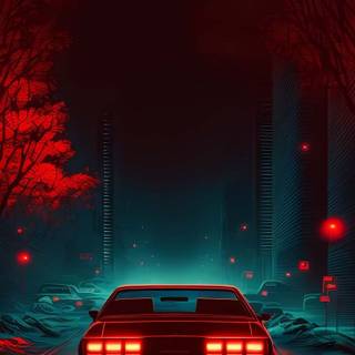 Retro HD red wallpaper