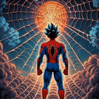 Spider-Man and Goku wallpaper