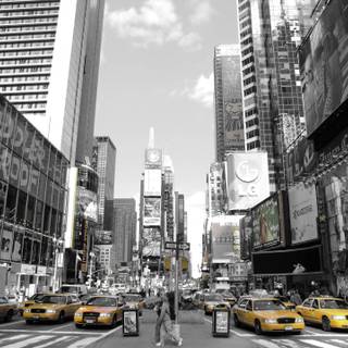 Black white and yellow wallpaper