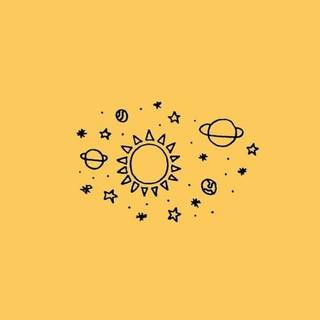 Black white and yellow wallpaper