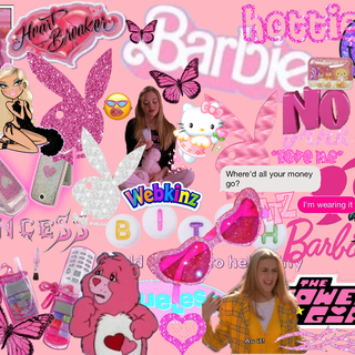 Green and pink Y2k wallpaper