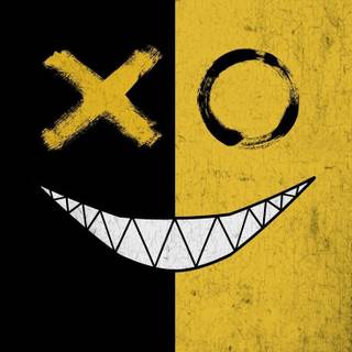 Black white and yellow wallpaper