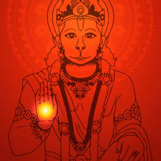 Red Hanuman wallpaper