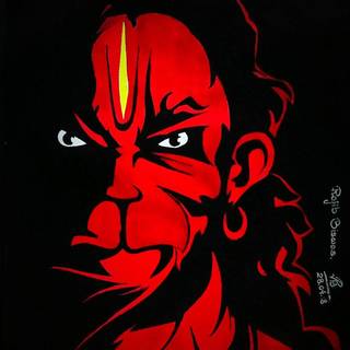 Red Hanuman wallpaper