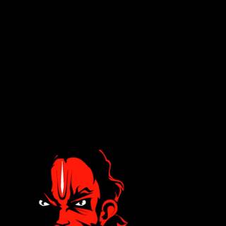 Red Hanuman wallpaper
