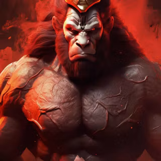 Red Hanuman wallpaper