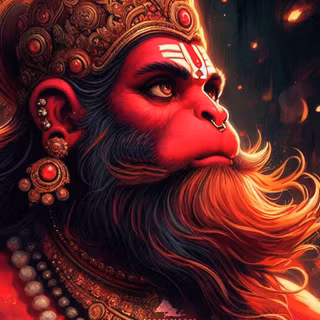 Red Hanuman wallpaper
