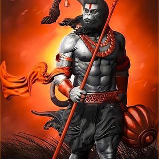 Red Hanuman wallpaper