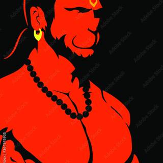 Red Hanuman wallpaper