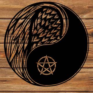 Yin Yang demons angels wallpaper