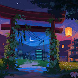 8-bit aesthetic wallpaper