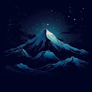 Lofi mountain wallpaper