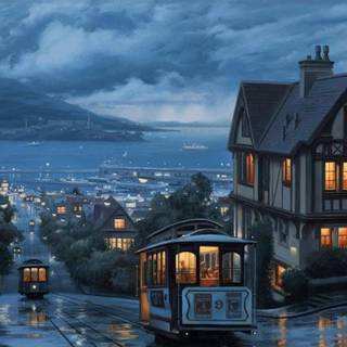 Lofi mountain wallpaper