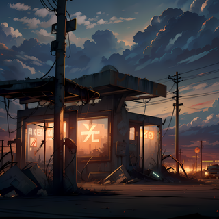 Lofi mountain wallpaper