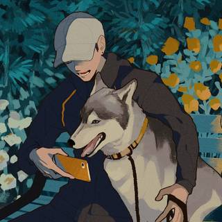 Anime husky wallpaper