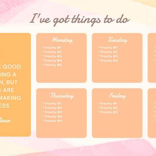 Desktop planner wallpaper