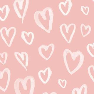 Pink hearts aesthetic wallpaper