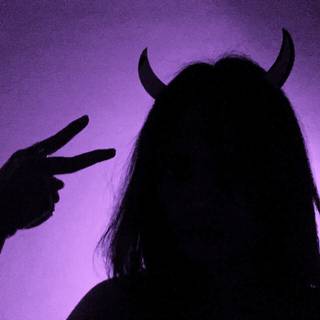 Cute devil girl aesthetic wallpaper