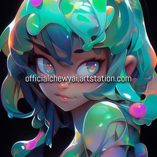 Slime girl concept art wallpaper