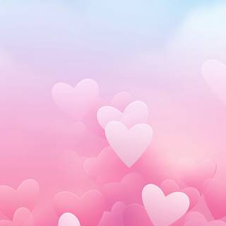 Pink hearts aesthetic wallpaper