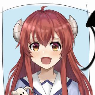 Cute devil girl aesthetic wallpaper