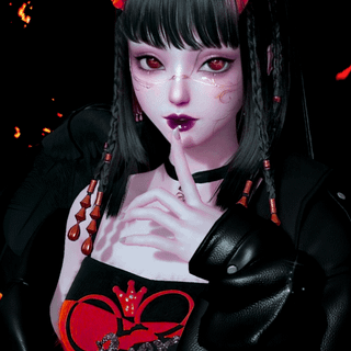 Cute devil girl aesthetic wallpaper