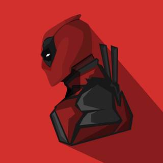 Deadpool 3 minimalist logo wallpaper