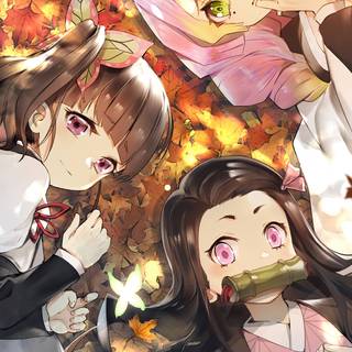 Nezuko and Mitsuri wallpaper