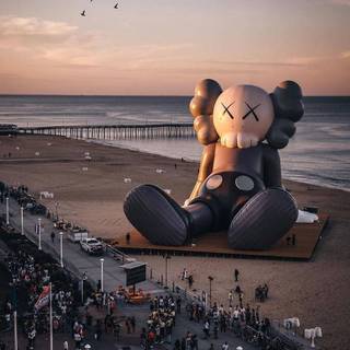 Kaws bear wallpaper