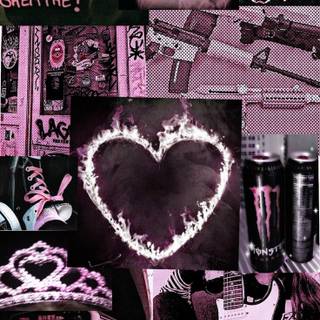 Goth pink wallpaper