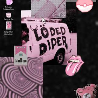 Goth pink wallpaper