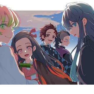 Nezuko and Mitsuri wallpaper