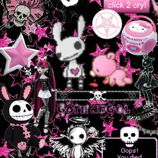 Goth pink wallpaper