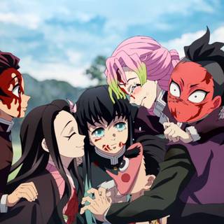 Nezuko and Mitsuri wallpaper