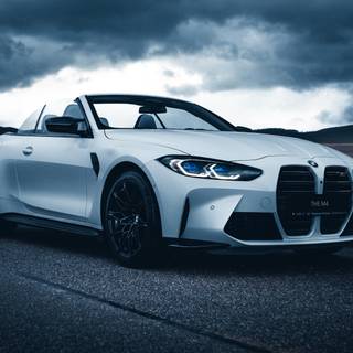 White cars 4k wallpaper