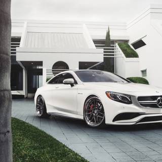 White cars 4k wallpaper