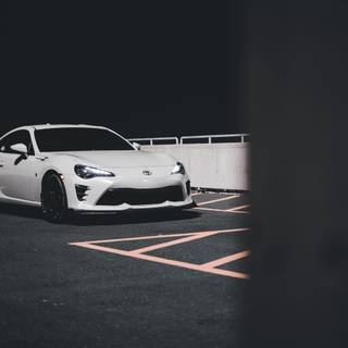 White cars 4k wallpaper