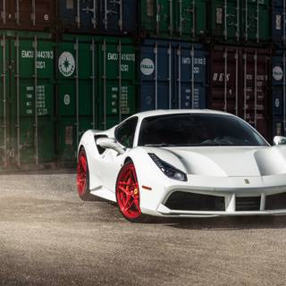 White cars 4k wallpaper