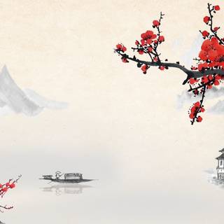 Red Japan 4k wallpaper