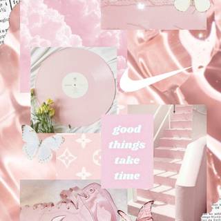 Pink collage iPhone wallpaper