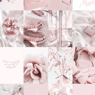 Pink collage iPhone wallpaper