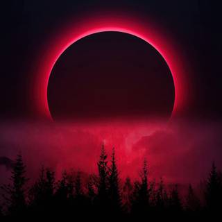 Red moon iPhone wallpaper