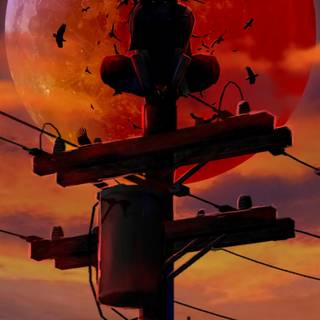 Red moon iPhone wallpaper